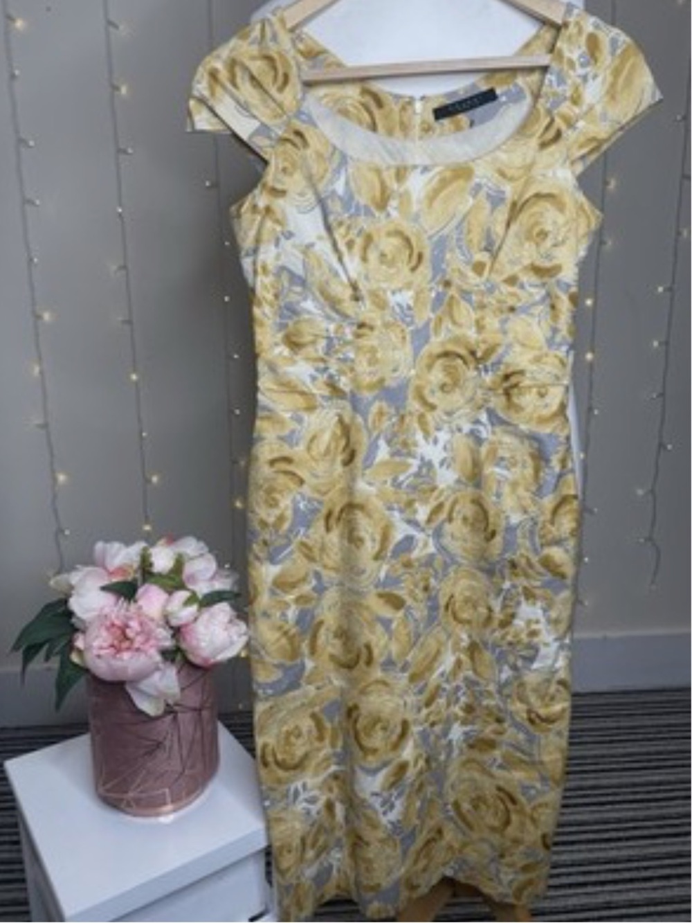 Nougat London Yellow Floral Midi Dress